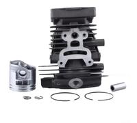 Qualoramall Kit de culasse de 38 mm avec pompe à bouchon d'huile pour tronçonneuse MS171 MS181 MS181C MS211