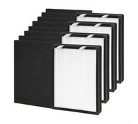 Qualoramall Kit de filtre purificateur d'air pour animaux de compagnie HEAPETS P358 PJ358-2LX6JDH Filtres de rechange avec H13 HEPA et charbon actif, 8 préfiltres et 4 filtres composites Épilation