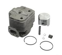 Qualoramall Kit de joints de cylindre et pistons de 48 mm pour moteur 2 temps 1E48F 48F 63CC 6300 2 temps Tarière de terre souffleuse débroussailleuse pièces de rechange Cylindre Pistons Joint Kit de