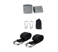 Qualoramall Kit de sangle de balançoire pour chaise suspendue d'extérieur avec anneau rotatif à 8 mots, sangle en polyester robuste et mousquetons de verrouillage, coussinets de protection d'arbre