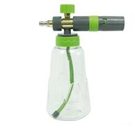 Qualoramall Lance à mousse à neige à connexion rapide avec buse réglable pour nettoyeur haute pression Pot à mousse 1 L Distributeur de savon pour lavage de voiture, nettoyage de jardin et équipement