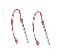 Qualoramall Lot de 2 allumeurs d'allumage 300 W 220 V pour poêle à granulés Nemaxx P6 P9 P12 10 x 150 mm Filetage M16 x 1,5 Élément chauffant en acier inoxydable (10 x 150 mm)