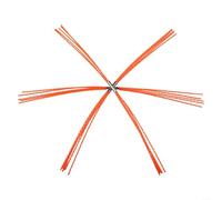 Qualoramall Lot de 3 brosses de ramonage avec poils en nylon flexibles et raccords en acier inoxydable pour balayage électrique des conduits et poêles, comprend plusieurs têtes de rechange pour e