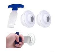 Qualoramall Lot de 3 outils de retrait de buse de jet de piscine avec clé à siège oculaire SP1419D et 2 jets de retour pour entretien de piscine Hayward fileté de 3,8 cm