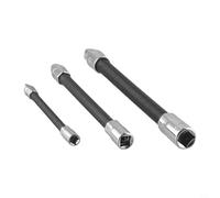 Qualoramall Lot de 3 rallonges à douilles flexibles de 6,35 mm, 1,27 cm, tige d'adaptation longue avec technologie à ressort pour liquet, perceuse électrique, réparation d'espace étroit B