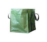 Qualoramall Sac à déchets de jardin industriel en tissu tissé robuste avec poignées pour feuilles, branches, herbe et pierres, résistant aux UV, réutilisable, collecte des débris de cour (60 x 60 x 70