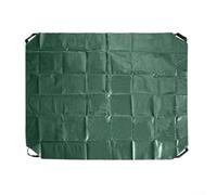 Qualoramall Sac de rangement pliable pour tapis de jardin avec 4 poignées en polyéthylène pour bac à sable, pelouse, débris, tente, camping, empreinte de pied, vert, 1,98 x 1,98 m