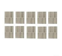 Qualoramall YJC0232 Lot de 10 autocollants muraux épais de 2,5 mm pour cuisine et salle de bain en ABS Vert/gris/rose/bleu/blanc