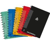 Quantore - Cahier scolaire Classic A4 quadrillé 4x8 mm 144 pages 90 g assorti | 10 pièces