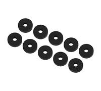 QUARKZMAN 0.5" OD 0.16" ID 0.12" Caoutchouc Plat Rondelles x 10PCS Œillet Anneau Joint torique Tuyau Rondelle Joints Joint pour Eau Compteur Plomberie, [Noir, Isolé]