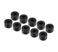 QUARKZMAN 0.63" OD 0.3" ID 0.4" Caoutchouc Plat Rondelles x 10PCS Œillet Anneau Joint torique Tuyau Rondelle Joints Joint pour Eau Compteur Plomberie, [Noir, Isolé]