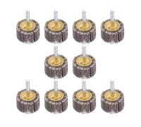 QUARKZMAN 1-1/2 Inch Roue à Lamelles 80 Grains Bois Métal Perceuse 10 Pcs | Roue abrasive à ventilateur Convient aux brosses, ponceuses, forets et meules abrasives pour le polissage du bois métal.