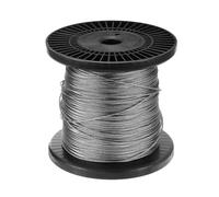 QUARKZMAN 1/16" (1,5 mm) 600 pi (183 m) Câble en acier inoxydable 304 Câble d'avion à âme 7 x 7 torons avec bobine pour construction extérieure marine gréement pontage garde-corps
