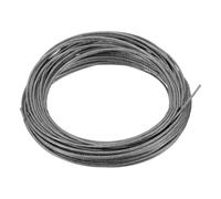 QUARKZMAN 1/16" (1.5mm) Câble En Acier Inoxydable 304 7 x 7 Torons Âme 50ft (15m) Revêtu PVC Pour Construction Extérieur Marine Gréement Pontage Balustrades