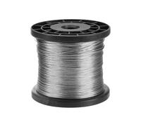 QUARKZMAN 1/32" (0.8mm) 1000ft (305m) Câble en acier inoxydable 304 Corde en acier 7 x 7 torons âme pour construction extérieure marine gréement pontage rambardes avec bobine