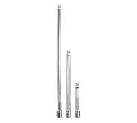 QUARKZMAN 1/4" Drive Impact Extension Bar 3" 6" 10" Chrome Vanadium Steel Extra Long Socket Wrench Extender Square Drive Socket Driver Handle pour Loosening and Tightening Silver 3-Piece Set