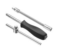 QUARKZMAN 1/4" Poignée Tournante Entraînement Acier Chrome Vanadium Jeu de Douilles avec de Rupture à Poignée Coulissante et d'Extension Flexible à Ressort Jeu de 3 Pièces