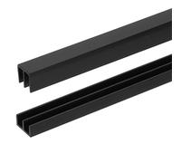 QUARKZMAN 1 Ensemble Rail Coulissant Pour Porte Adapté Aux Panneaux De 3.8mm D'Épaisseur, Rail Coulissant Supérieur Et Inférieur En Plastique Pour Porte De Placard, Fenêtre Ou Vitrine (40...