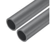 QUARKZMAN 1 Pouce PVC Tube Rigide Rond Tuyau Tubage Matériel Tubage 21.6mm ID 26mm OD 9" Longueur Gris Clair Haute Résistance pour Tuyau D'Eau, Artisanat, Gaine Câble 2Pièces