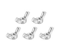 QUARKZMAN #10-24 Écrou À Ailettes 5 Pcs, 304 Acier Inoxydable Écrous Carrés À Ailettes Fixations Pièces Serrage Manuel Écrous À Ailettes Pour Machinerie Équipement Électronique DIY, Argent