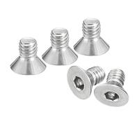 QUARKZMAN #10-32x5/16" Plat Fraisée Tête Douille Capuchon Vis, 50 pcs 304 Inox Acier Hex Douille Plat Tête Vis, Complet Filetage, Fraisé Boulons