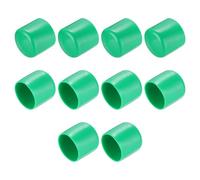 QUARKZMAN 10 Embouts en Caoutchouc 34 mm 1 5/16" Vert foncé | couvercle d'extrémité rond en vinyle avec protecteurs de filetage de vis, de diamètre intérieur