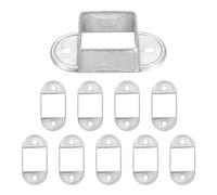 QUARKZMAN 10 Pack Base De Flanche Carrée Pour Tube Carré En Acier Galvanisé | Connecteur De Base Carrée, Pour Tube Carré 1-5/8" x 1-5/8", Support De Murale, Pour Garde-Corps Rampe Et
