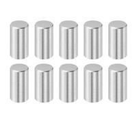 QUARKZMAN 10 Pcs Goujons Cylindriques 10 mm x 20 mm, 316L Acier Inoxydable Goujons Cylindriques Éléments Fixation Tige Cheville Support D'Étagère Goujons Métalliques Ton Argenté