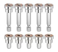 QUARKZMAN 10 Pièces Embouts De Tournevis Magnétiques PH2 Pour Plaques De Plâtre Avec Tige Hexagonale Et Tête De Positionnement Pour Accessoires De Perçage De Vis À Placo, Longueur 1"/2"