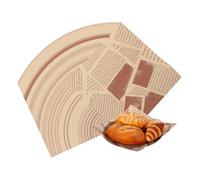 QUARKZMAN 100 Feuilles De Papier Ciré, 15 x 15 cm Papier D'Emballage Pour Sandwichs Doublure Pour Paniers À Aliments Pour Hamburger Pain Fêtes Foires Pique-Nique En Plein Air, Marron (Style