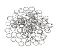 QUARKZMAN 100 Pcs 304 Rondelles Frein A Dents Externes M12 Argent | En Acier Inoxydable, Rondelle Frein Etoilee A Dents Pour Boulon Vis Equipement Mecanique Fixations