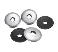 QUARKZMAN 100Pcs 1/4" x 1" Rondelles d'étanchéité Argent&Noir | Rondelles en caoutchouc néoprène lié EPDM, en acier au carbone zingué pour vis et boulons
