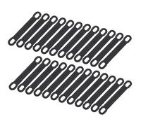QUARKZMAN 100pcs Antidérapant Cintre Poignées Silicone Adhésif Vêtements | Cintre Bandes pour Bois Plastique Cintres, Noir, 3.94" x 0,47"