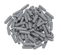 QUARKZMAN 100pcs Caoutchouc Fin Bouchons 3mm(1/8") Gris | ID Vinyle PVC Rond Tube, Boulon Capuchon Couvercle Vis Filetage Protecteurs