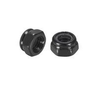QUARKZMAN 100Pcs Ecrous Hexagonaux Auto-Bloquants À Insert Nylon M3 x 0.5, 304 Acier Inoxydable Écrous Autofreinants À Insert Nylon Pour Fixations Industrielles Et Bâtiment, Noir&Bleu