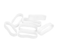 QUARKZMAN 100Pcs Elastique Caoutchouc 20x5mm Anneaux en Caoutchouc, Attaches de Câble, Bandes Élastiques Solides, Antidérapantes pour Enrouler les Cordons, les Sacs, Blanc