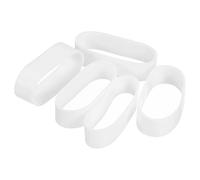 QUARKZMAN 100Pcs Elastique Caoutchouc 20x7mm Anneaux en Caoutchouc, Attaches de Câble, Bandes Élastiques Solides, Antidérapantes pour Enrouler les Cordons, les Sacs, Blanc