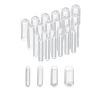 QUARKZMAN 100Pcs Embouts en Caoutchouc Ronds Transparents de 2mm, 3mm, 4mm Et 6mm pour Protéger Les Vis Et Les Filetages