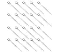 QUARKZMAN 100Pcs Goupille Fendue En Acier Carbone Zingué 1.6mmx20mm, Attache Rapide Goupille Fendue Pour Household Appliances, Sports Equipment, Car Mechanics Repair (White)
