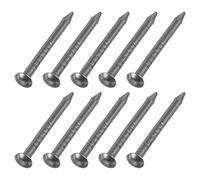 QUARKZMAN 100Pcs Petits Clous De Quincaillerie, 1.2 x 15mm Clou À Tête Ronde En Acier Au Carbone Clou De Finition Commun Pour Travaux De Domestique Accrochage D'Images Projets DIY, Noir
