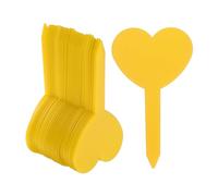 QUARKZMAN 100pcs Plastique Plante Étiquettes 3.26" x 1.97" Réutilisable Imperméable & Résistant Soleil Jardin Étiquettes pour Pépinière Herbes Pot Fleurs, Jaune