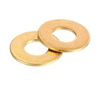 QUARKZMAN 100Pcs Rondelles Plates M2.5, Laiton 2.7mm DI x 6mm DE x 0.5mm Epais Pour Boulon Vis, Usines Reparation, Cuisines, Magasins Et Construction Exterieure