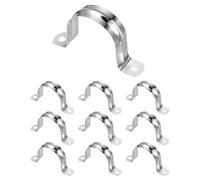 QUARKZMAN 10Pcs 1 3/4 po 45mm Conduit Colliers Serrage, M45 U Tube Tuyau Collier Serrage, Inox Acier Rigide Tuyau Sangle, U Support Forme avec Deux Trou pour Tuyau Tube