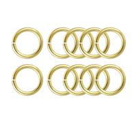 QUARKZMAN 10Pcs Anneaux de Jonction Ouverts 18mm/0.71" OD Connecteurs Annulaires en Laiton 2.5mm Épais Anneaux Toriques pour la Fabrication de Colliers, Bracelets, Porte-Clés et DIY, Doré