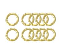 QUARKZMAN 10Pcs Anneaux de Jonction Ouverts 18mm/0.71" OD Connecteurs Annulaires en Laiton 3mm Épais Anneaux Toriques pour la Fabrication de Colliers, Bracelets, Porte-Clés et DIY, Doré