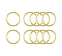 QUARKZMAN 10Pcs Anneaux de Jonction Ouverts 30mm/1.18" OD Connecteurs Annulaires en Laiton 3mm Épais Anneaux Toriques pour la Fabrication de Colliers, Bracelets, Porte-Clés et DIY, Doré