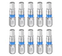 QUARKZMAN 10Pcs Embout de Tournevis Hexagonal H5 Longueur de 25mm/1" | Tige Hexagonale 1/4", Embouts de Tête Hexagonale Magnétiques, Embout de Tournevis Électrique, en Acier S2