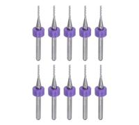 QUARKZMAN 10Pcs Embouts de Fraise 1,2 mm en Carbure de Tungstène pour Fraiseuse CNC, Outils de Gravure pour Circuit Imprimé, Machine de Fraisage du Bois, Tige Droite de 1/8 Pouce