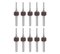 QUARKZMAN 10Pcs Embouts de Fraise 1,8 mm en Carbure de Tungstène pour Fraiseuse CNC, Outils de Gravure pour Circuit Imprimé, Machine de Fraisage du Bois, Queue Droite de 1/8 Pouce