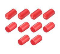 QUARKZMAN 10pcs Embouts en Caoutchouc, 10.5 mm ID Vis Filetage Protecteur en PVC Embouts de Protection Flexible pour Tube Métallique, Câbles, Fils, Tige, Écrou et Cache Boulon, Rouge